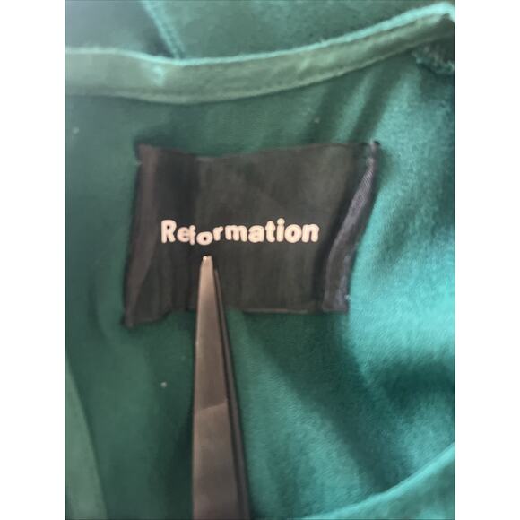 Reformation Gavin Dress Size 0 Forest Green Midi Maxi - Picture 6 of 7